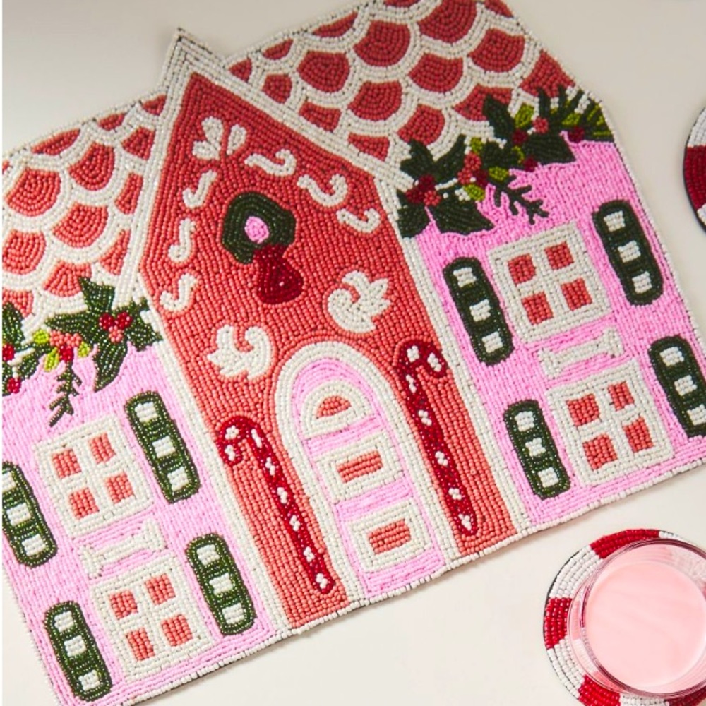 Payton James beaded Gingerbread Placemat